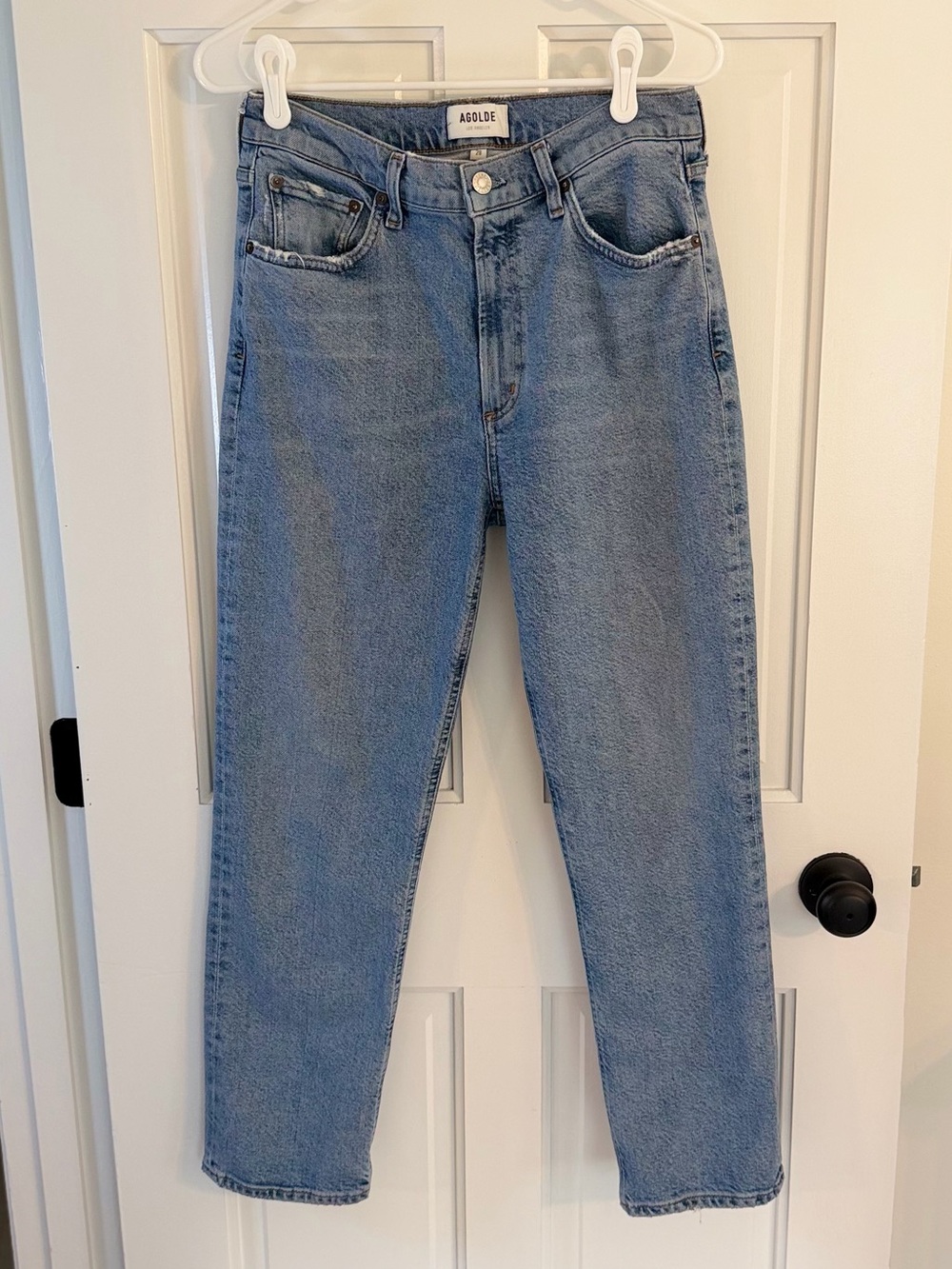 AGOLDE Women’s Size 28 Light Wash High Rise Straight Leg Jeans
